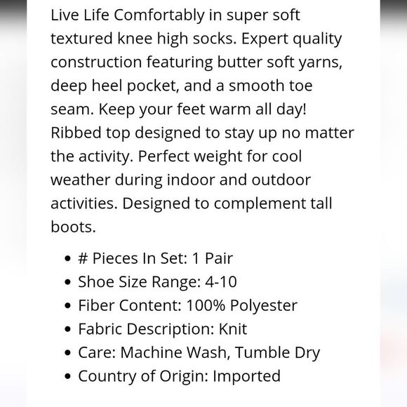 BearPaw Super Soft Knee-High Socks - Picture 4 of 5